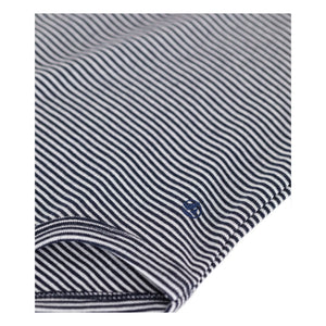 Petit Bateau - Striped organic cotton polo body | Navy