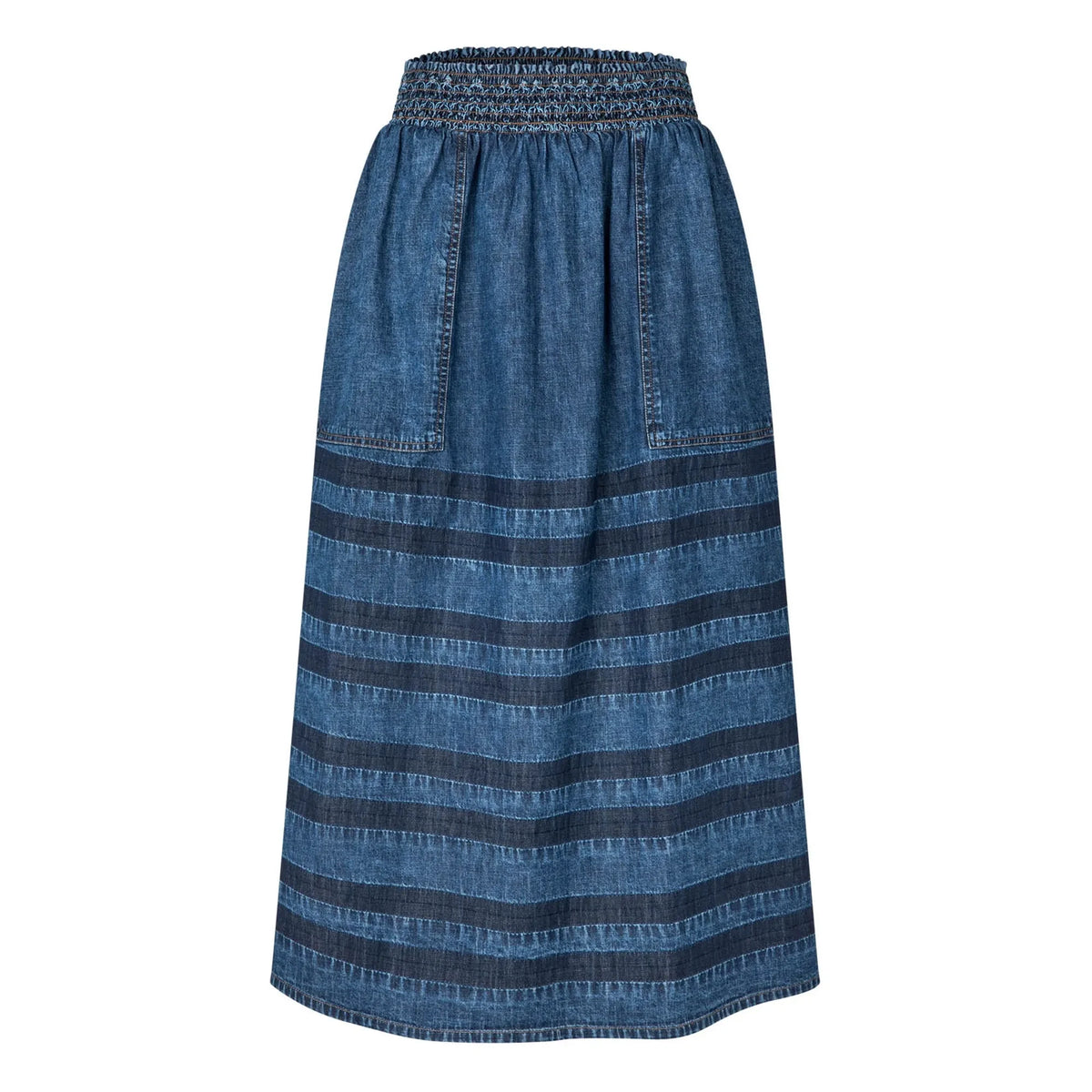Lollys Laundry - Amond Denim Cotton Skirt | Blue