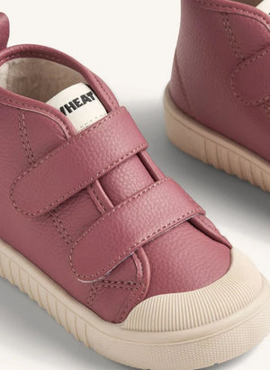 Wheat - Leo Leather Scratch-resistant Sneakers | Dusty Pink