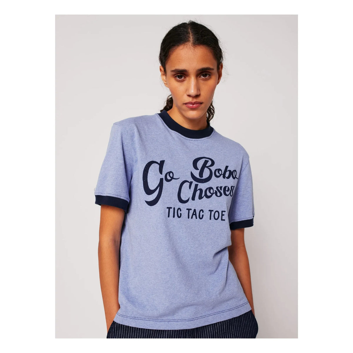 Bobo Choses - Go Bobo Organic Cotton T-Shirt - Women's Collection | Light Blue