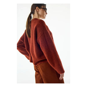 BELLEPIECE - Kipling Baby Alpaca Sweater | Rust Orange