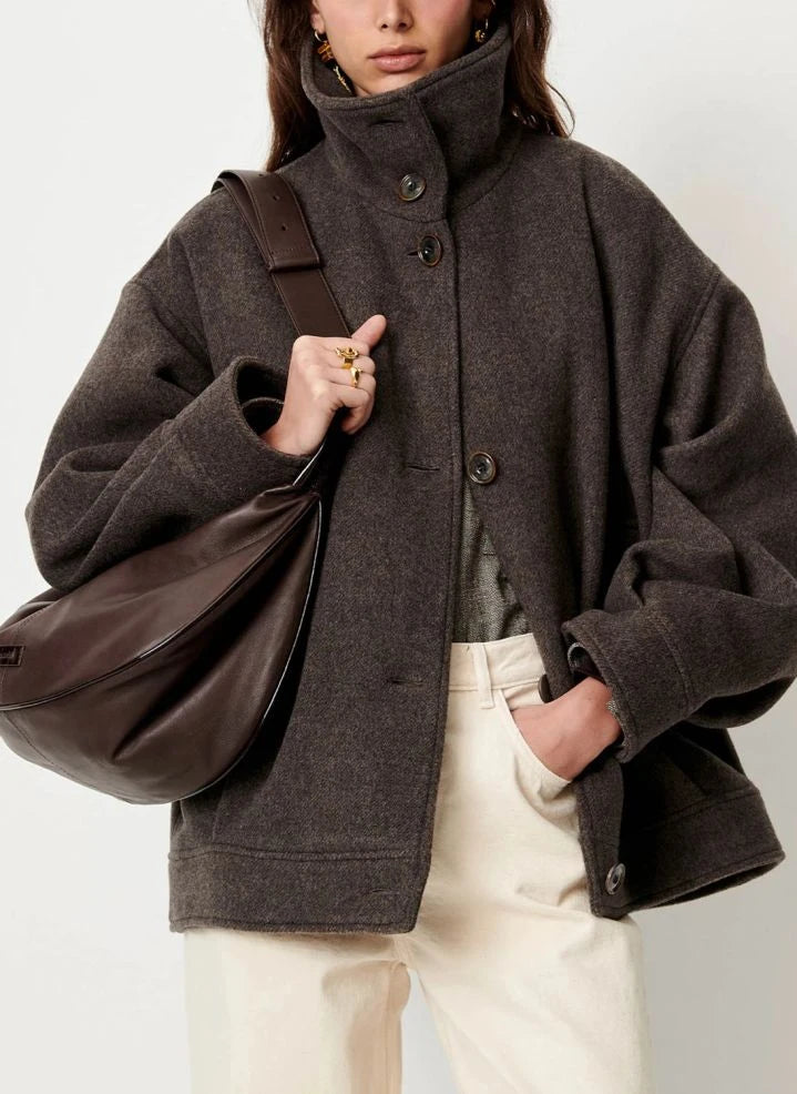 Sessùn - Nariwa Wool Coat | Taupe Brown
