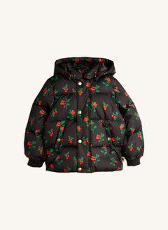 Mini Rodini - Lingonberries puffer coat | Black