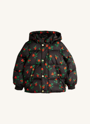 Mini Rodini - Lingonberries puffer coat | Black