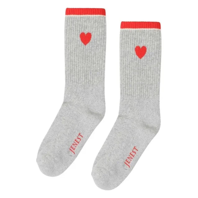 Jenest - Fancy Sport Organic Cotton Socks | Heather grey