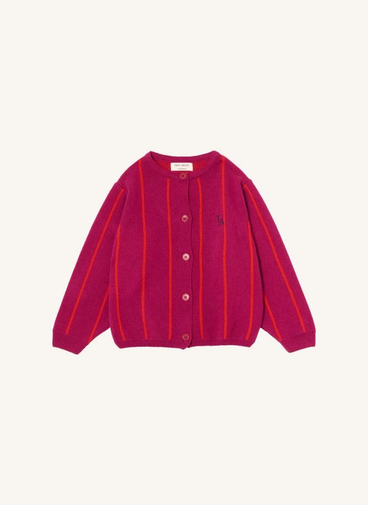 True Artist - Ex Libris Striped Wool Vest | Burgundy