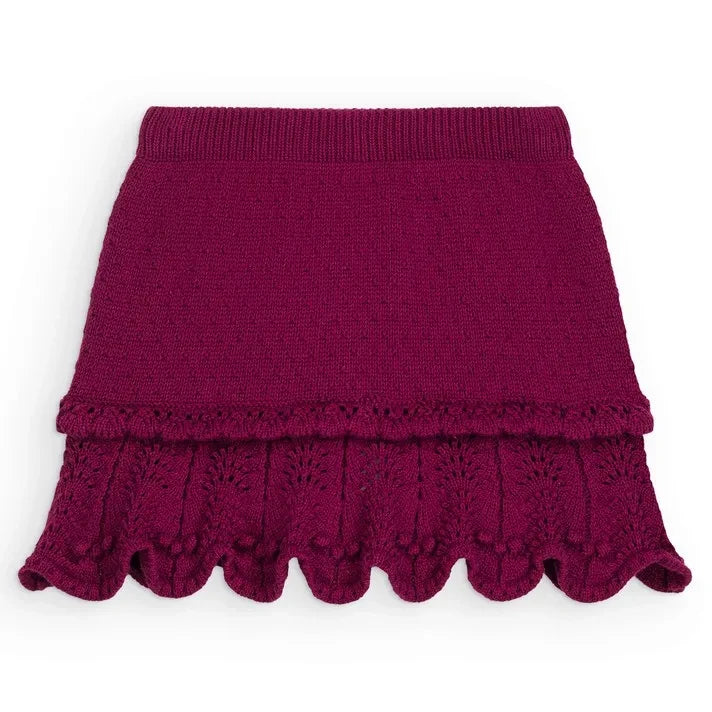 Louise Misha - Aude Knit Skirt | Dark Purple