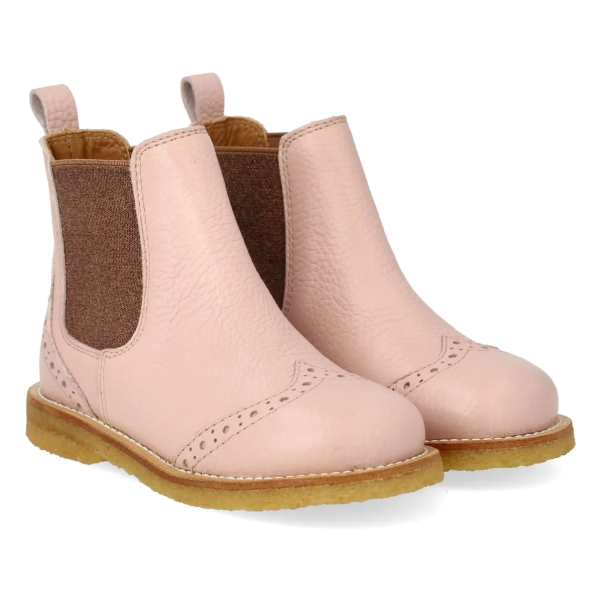 Angulus - Chelsea Brogue Boots | Pink