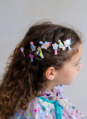 Mimi & Lula - 8-piece Unicorn Hair Clip Set | Pink