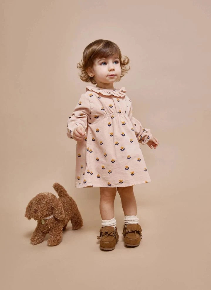 Búho - NaÏf organic cotton ruffled dress | Pink