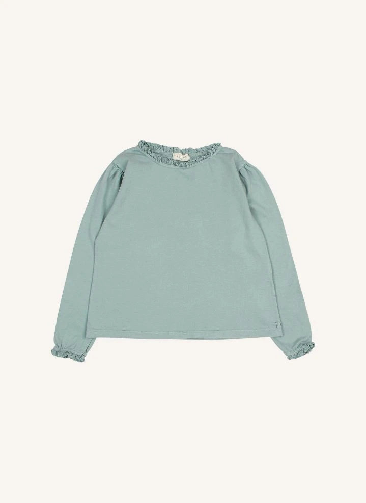 Búho - Lace Organic Cotton T-shirt | Cedar Green