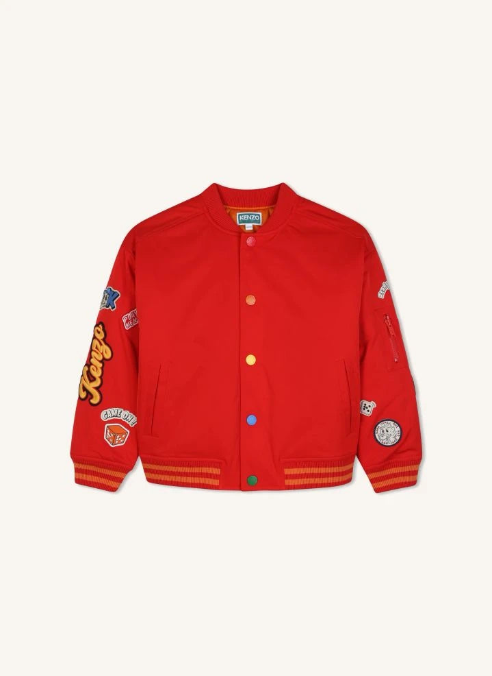 Kenzo - Bomber with Embroidered Kenzo Patch | Red