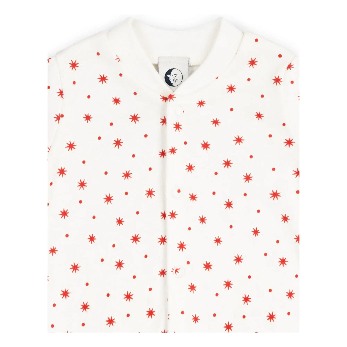 Sleepy Doe - Starry Footed Organic Cotton Pajamas | White