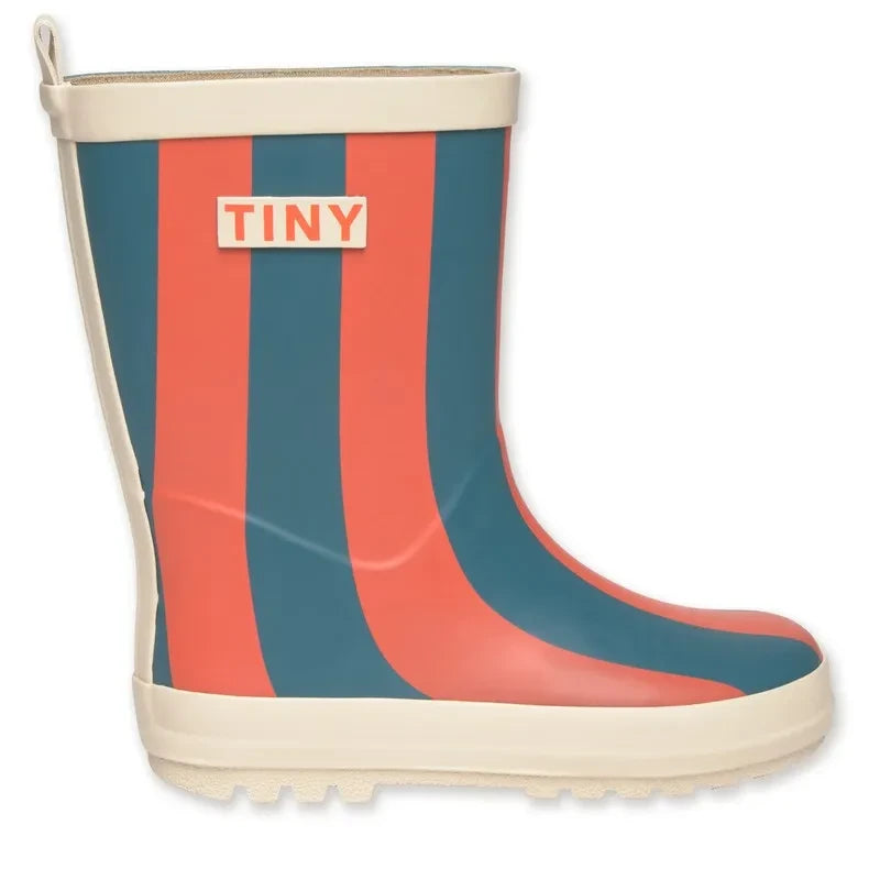 Tinycottons - Striped Rain Boots | Red