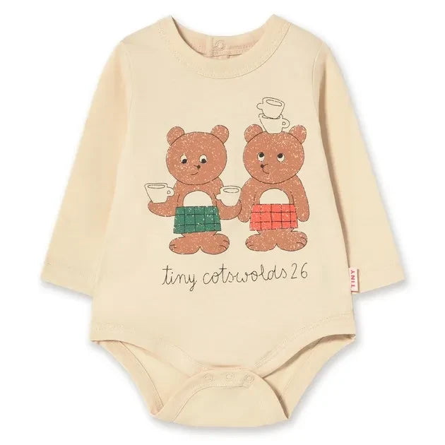 Tinycottons - Organic Cotton Bodysuit Tea Room | Cream