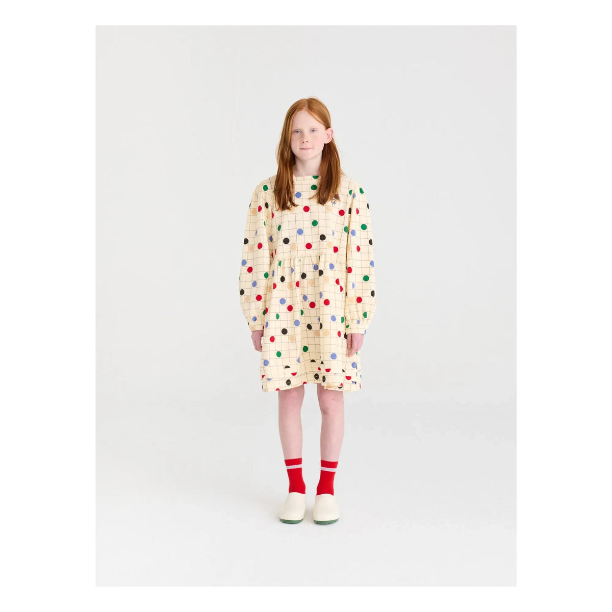 True Artist - Circles organic cotton dress | Beige