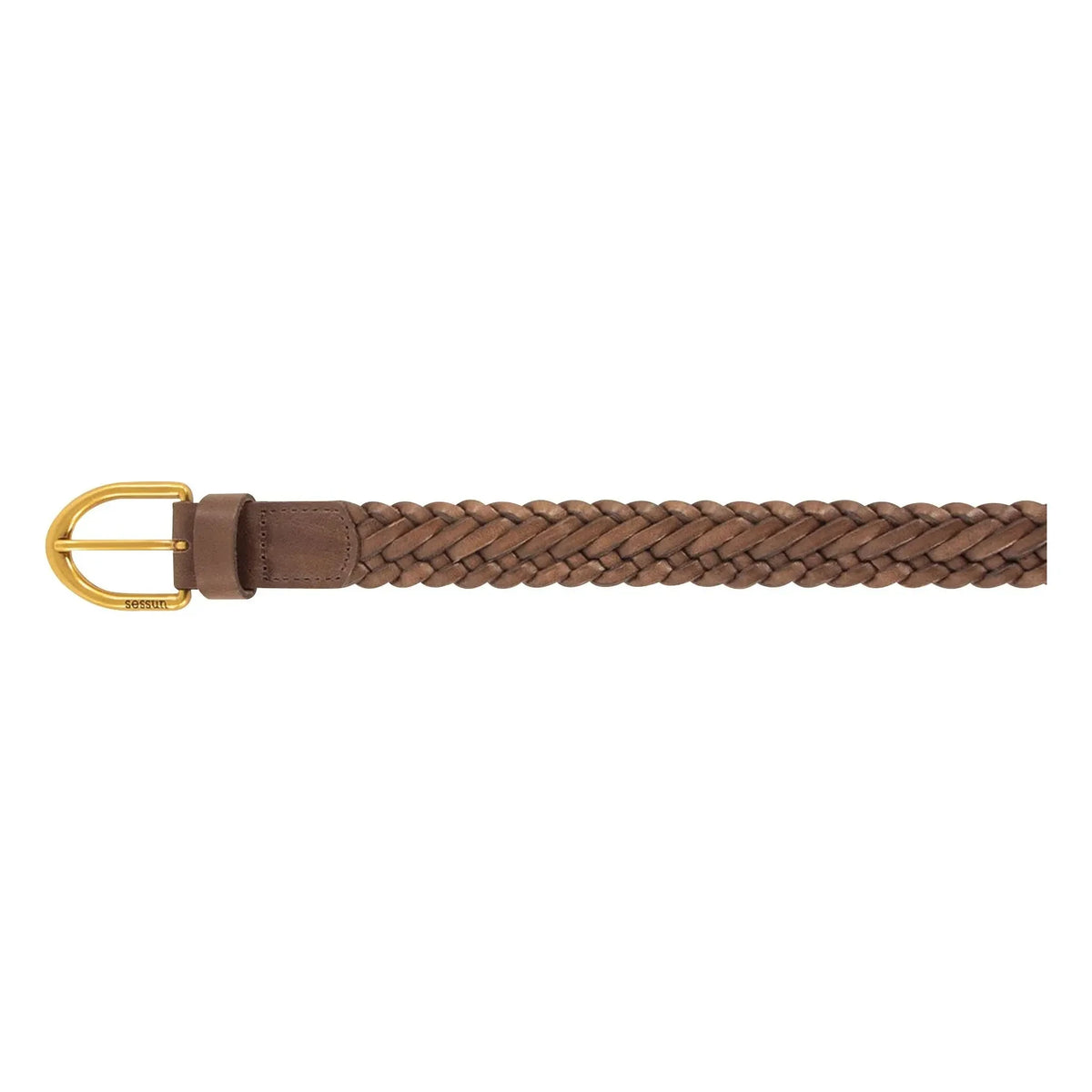 Sessùn - Bonito Knitted Leather Belt | Brown