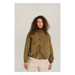 Sacrécoeur - Lise Leather Jacket | Khaki