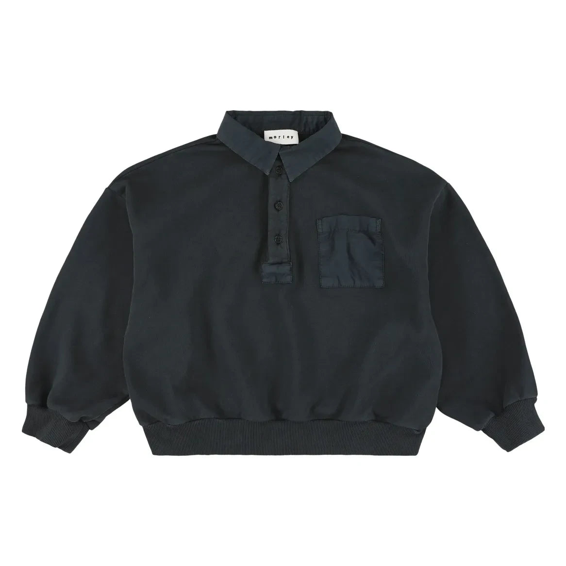 Morley - Zurich Polo Collar Sweatshirt | Dark Blue