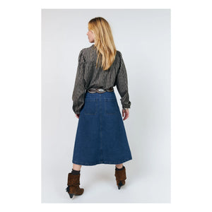 Lollys Laundry - Lennon Denim Cotton Skirt | Blue