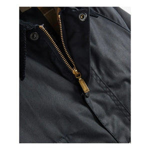 Barbour - Bedale Waxed Jacket Made From Recycled Fibres | Navy