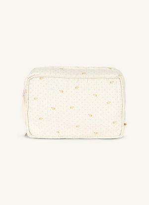 Konges Sløjd - Large Lemon Polka Dot Cosmetic Bag | Yellow