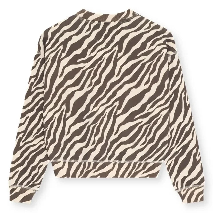 the new society - Cotton Zebra Logo Sweatshirt | Black