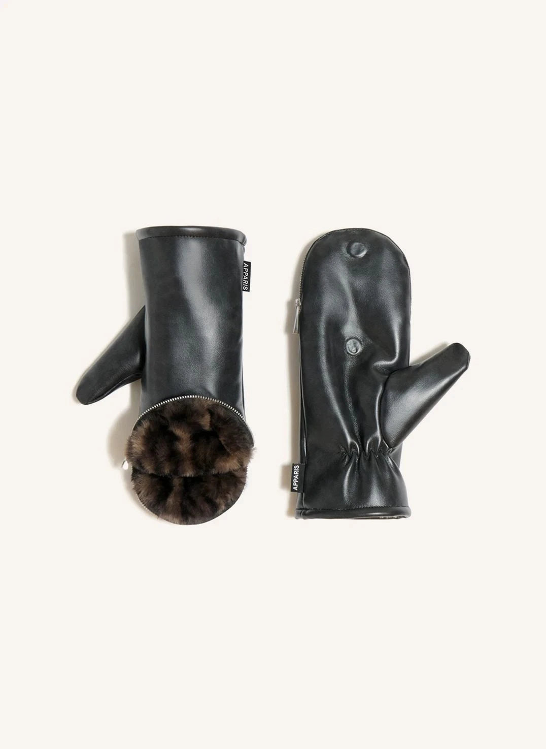 Apparis - Noa Leopard Zippered Gloves