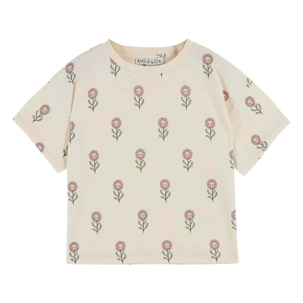 Emile et Ida - Organic Cotton T-shirt | Cream