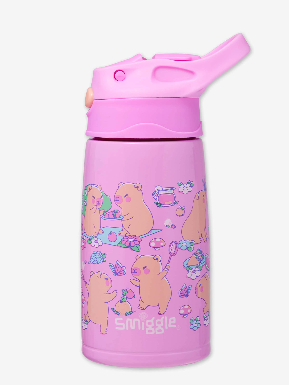 Smiggle - Weekend 400ML Secret Straw Steel Bottle