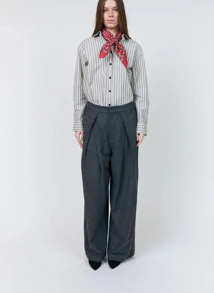 Lollys Laundry - Zola Wool Trousers | Grey