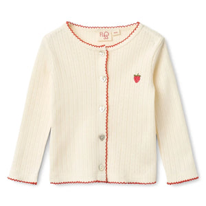 Flöss - Flora Pointelle Cardigan | Cream