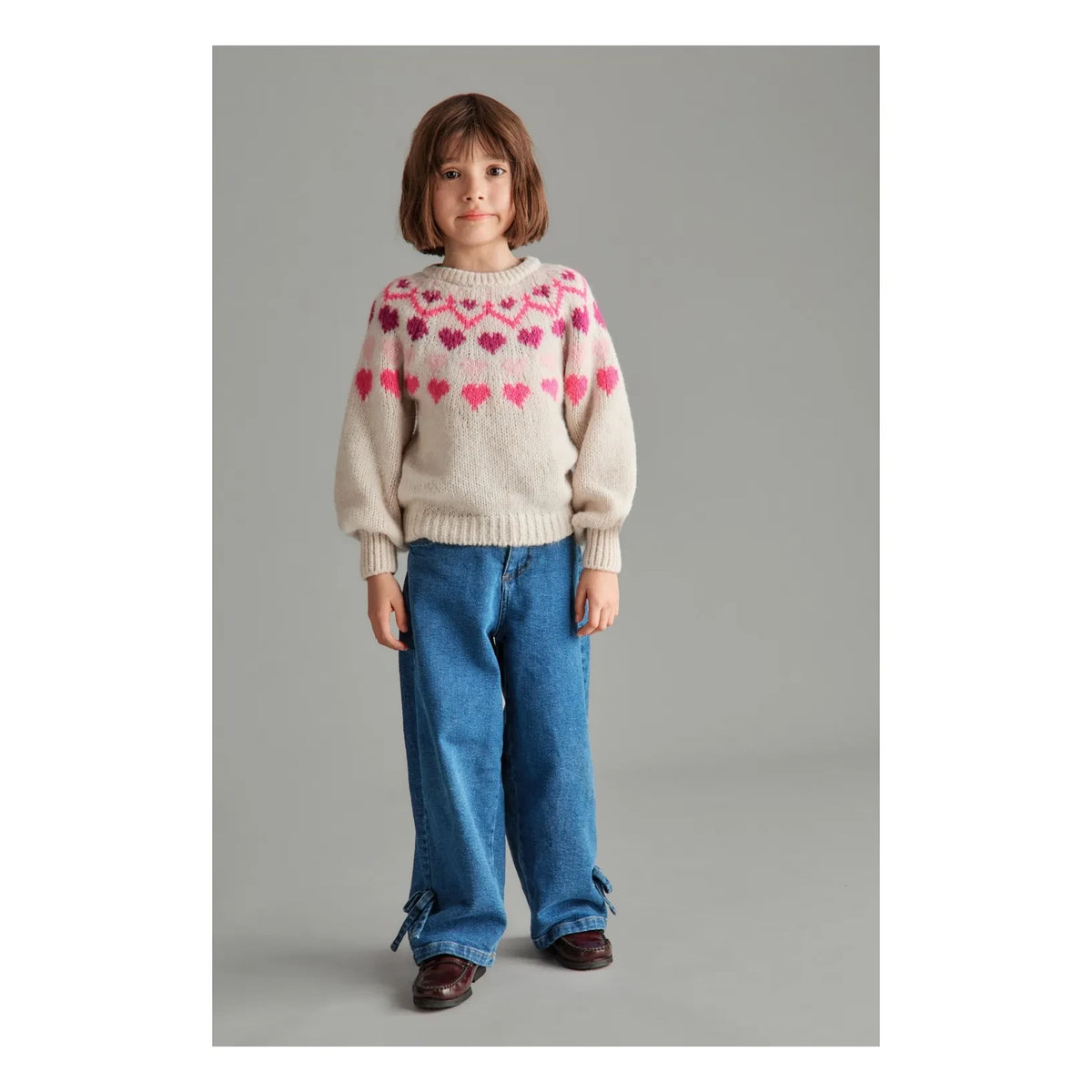 Mipounet - Love Nordic Hearts Sweater | Cream