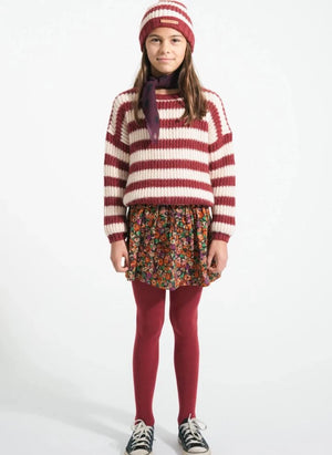 Piupiuchick - Striped Wool Beanie | Burgundy