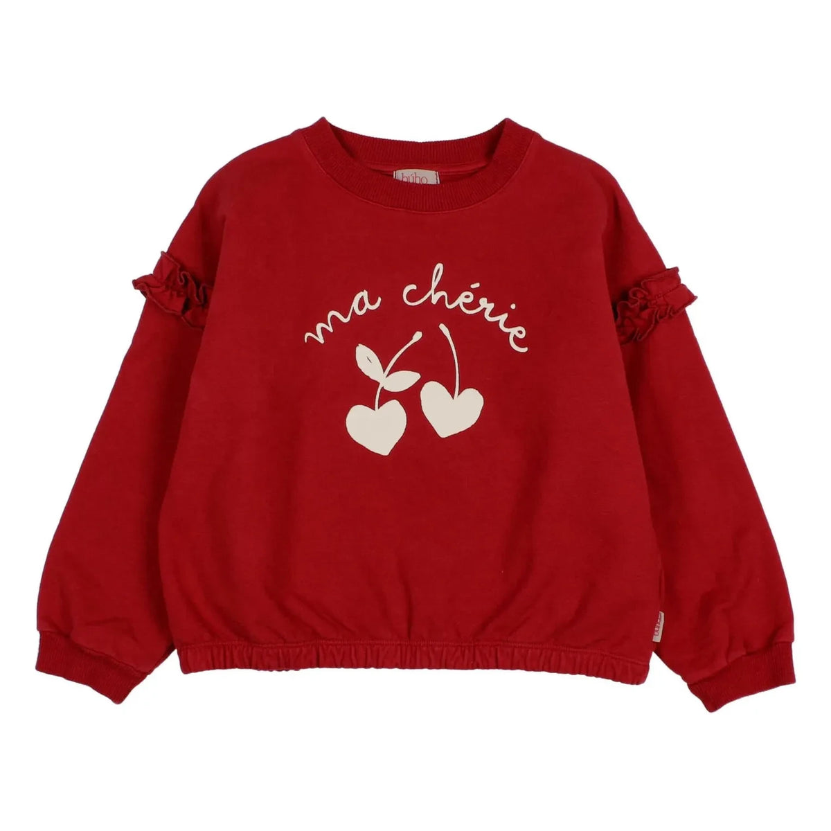 Búho - Ma Chérie organic cotton sweatshirt | Cherry red