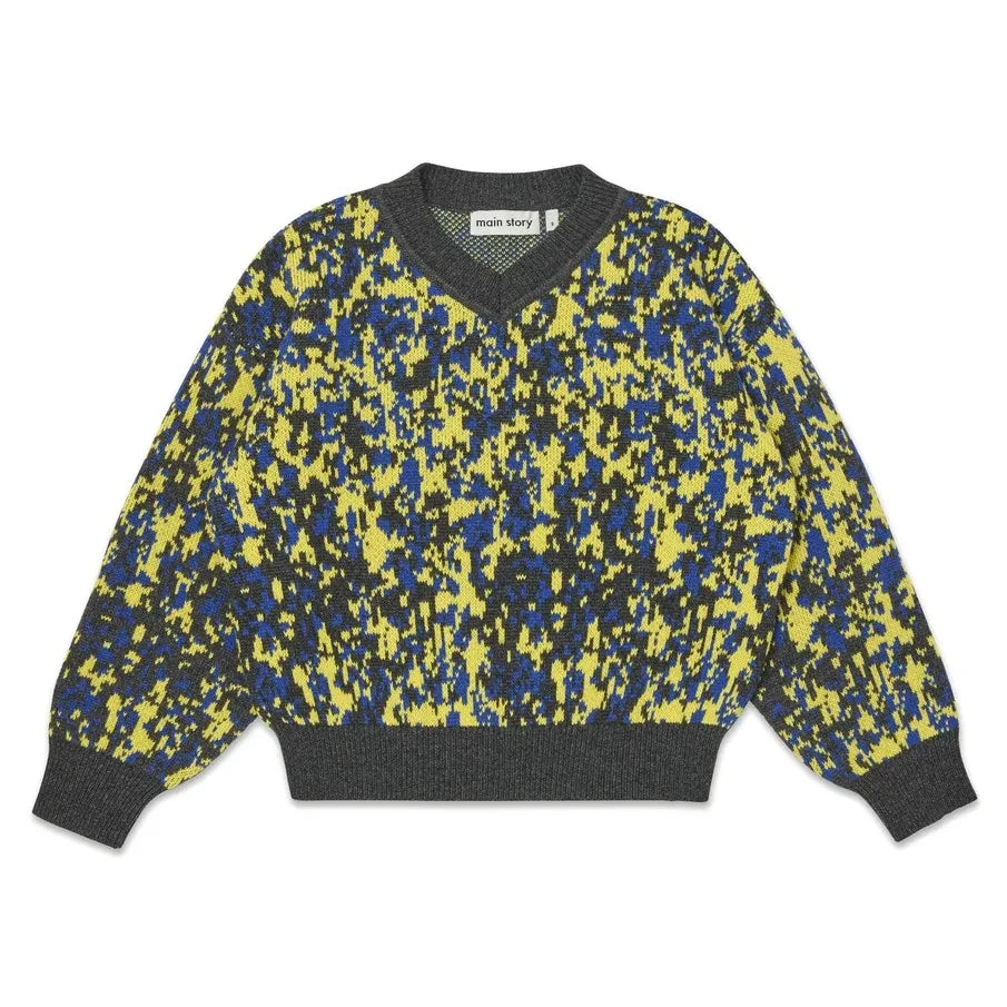 Main Story - Organic Cotton Jacquard Sweatshirt | Midnight Blue