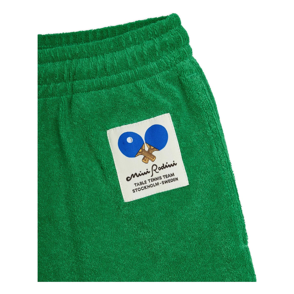 Mini Rodini - Organic Cotton Towel Ping Pong Shorts | Green