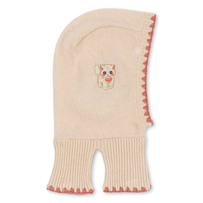 Konges Sløjd - Collette Cat Wool Balaclava | Pale Pink