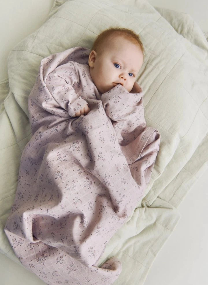 Wheat - Everest Organic Cotton Floral Jumpsuit | Powder pink