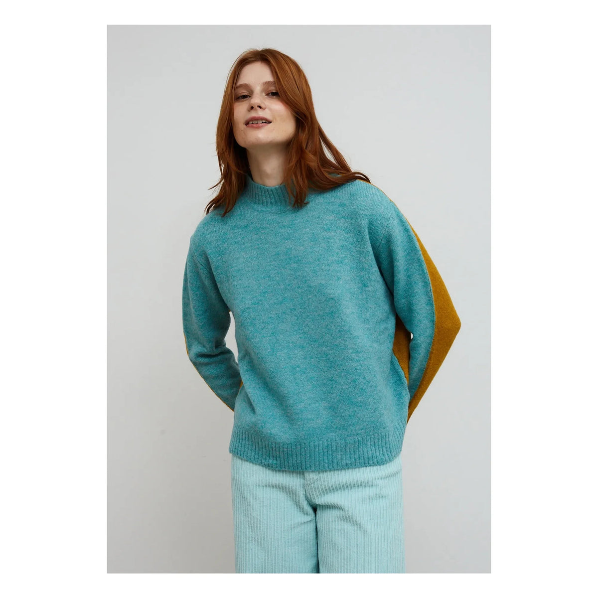 Dr Bloom - Bicolore Twist Sweater | Blue