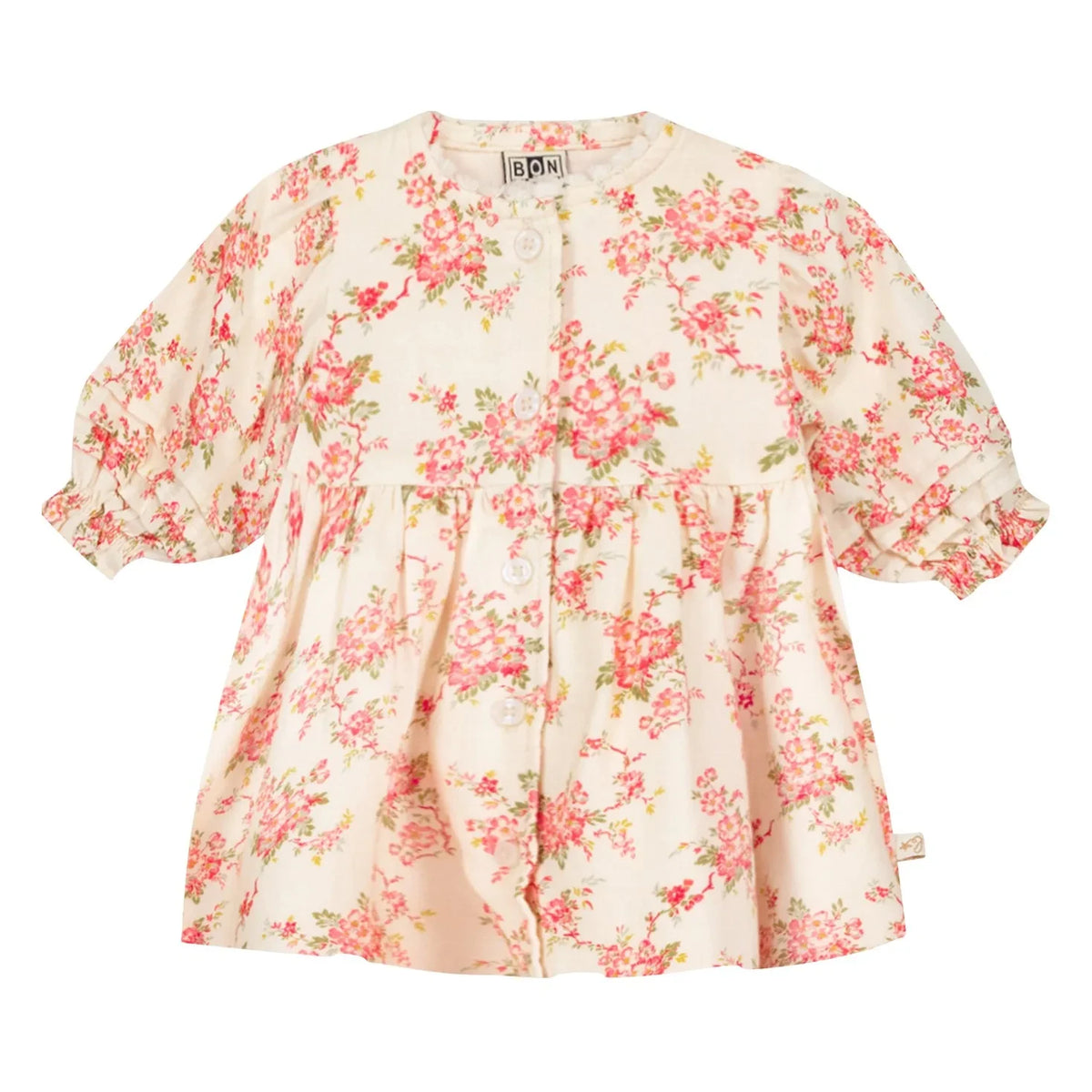 Bonton - Peony Flower Dress | Ecru