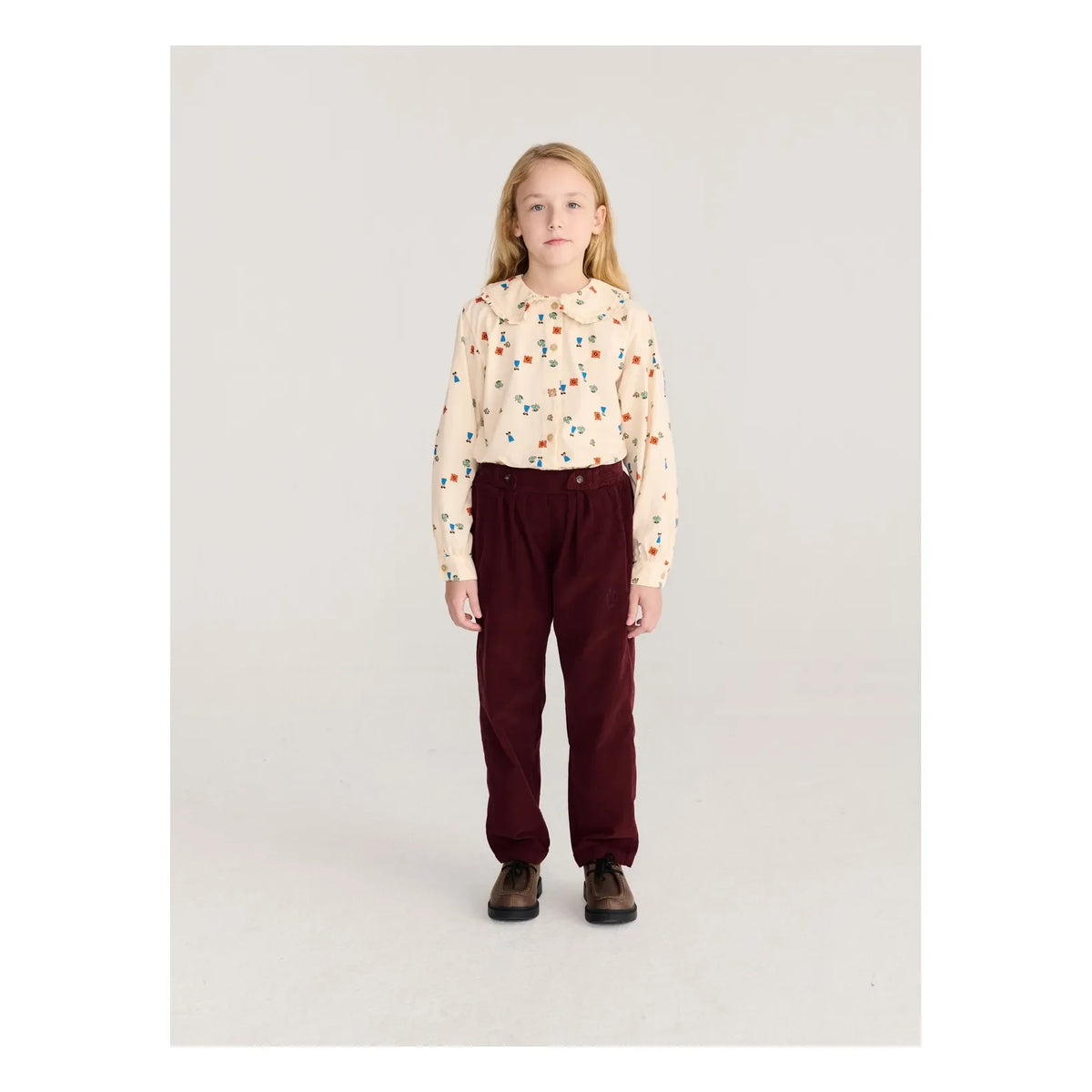 Bobo Choses - Organic Cotton Velvet Pants | Burgundy