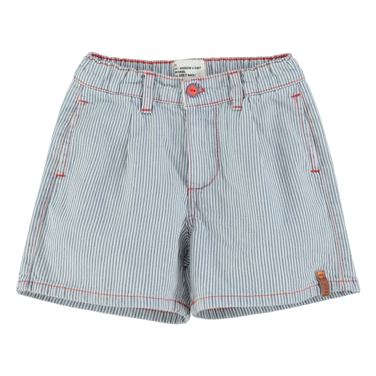 Piupiuchick - Striped Denim Shorts | Blue