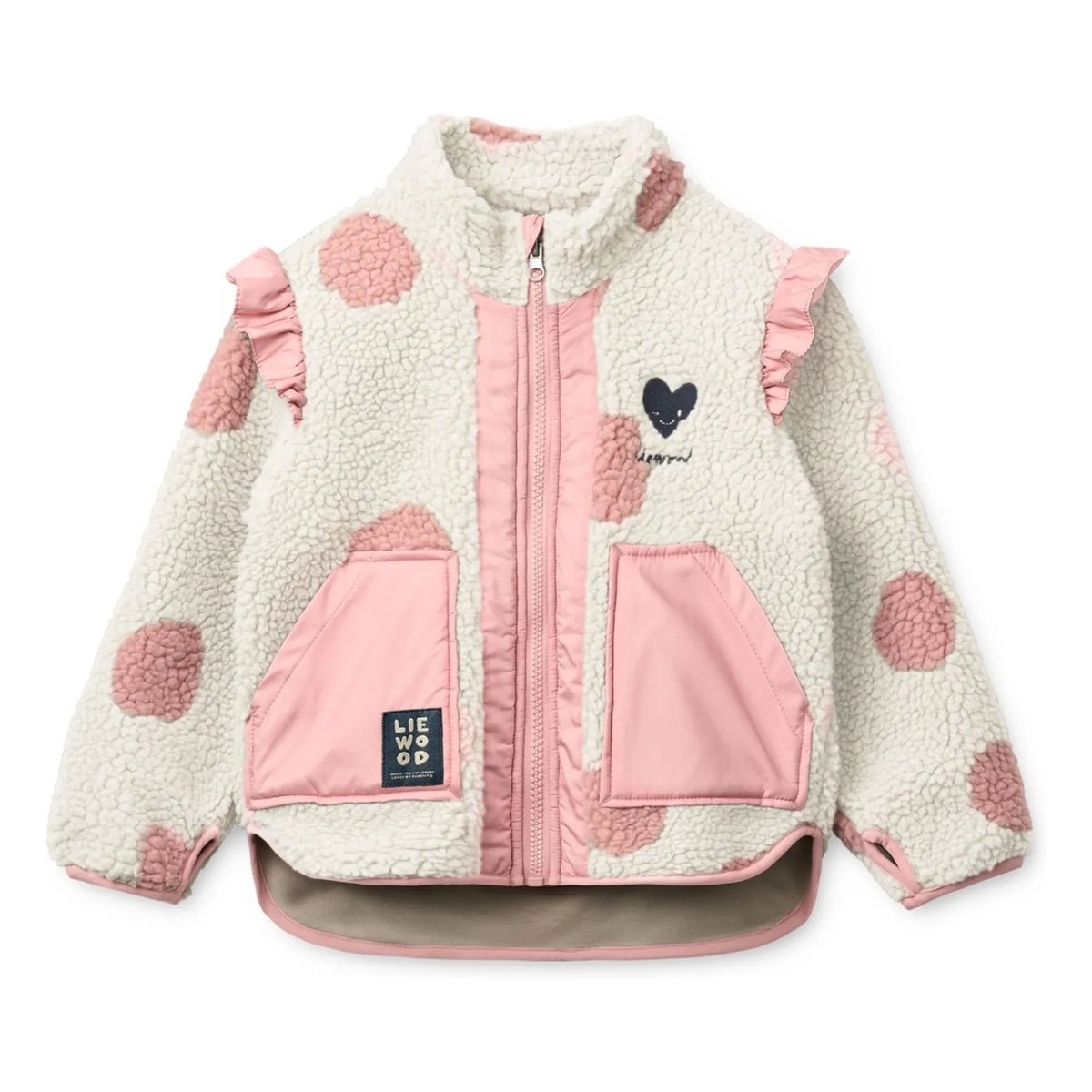 Liewood - Noam Pois Recycled Fiber Sherpa Ruffled Jacket | Pink