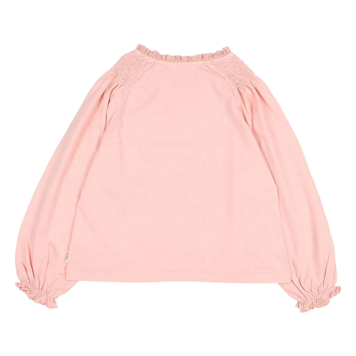 Búho - Girls' Organic Cotton Gathered T-Shirt | Soft Pink