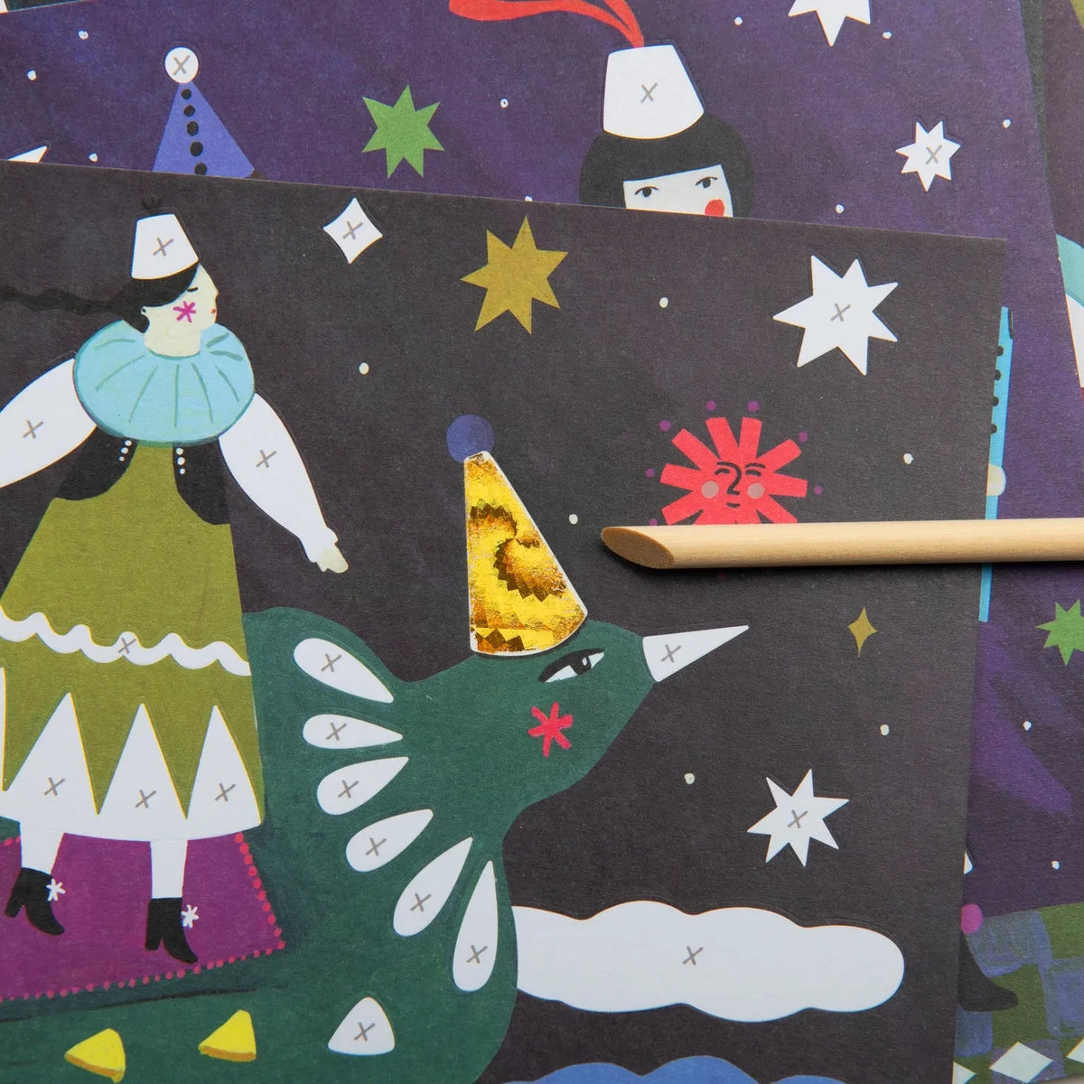 Moulin Roty - Fantasy Cards - Sliding Comets