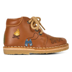 Petit Nord - Classic Embroidered Boots - Uniqua Collection | Cognac