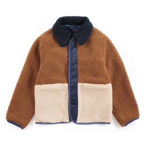 Bobo Choses - Reversible Sherpa Jacket Made from Recycled Fibers | Navy