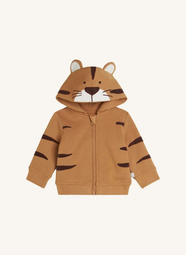 Stella McCartney Kids - Tiger Hooded Sweatshirt | Camel