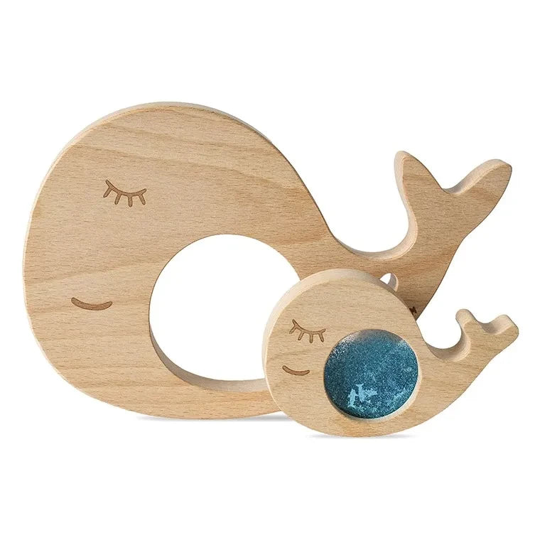 Petit Boum - Sensory Puzzle: Whale and Calf | Blue
